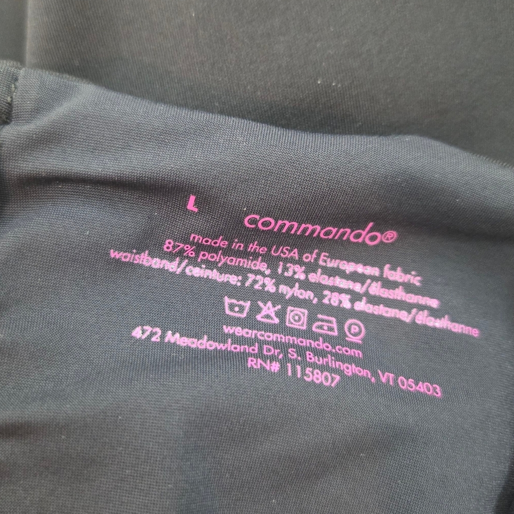 Commando Neoprene Leggings High Waist Compression Pants Womens Large Black - Picture 3 of 14